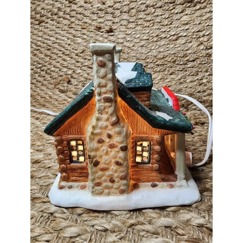 Vintage Lighted Guest House Lodge Porcelain Christmas Village Holiday Decor